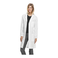 Cherokee Scrubs Professional Whites with Certainty Plus 40" Unisex Lab Coat 1346AB White XS 