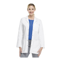 Cherokee Scrubs Professional Whites 32" Snap Front Lab Coat 1369 White XS 